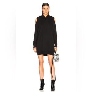 FAITH CONNEXION Hooded Cut Out Sweatshirt Dress Sailor Hooded Sweater in Black